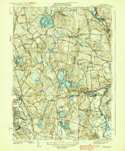 United States Geological Survey Shirley, MA (1939, 31680-Scale) digital map