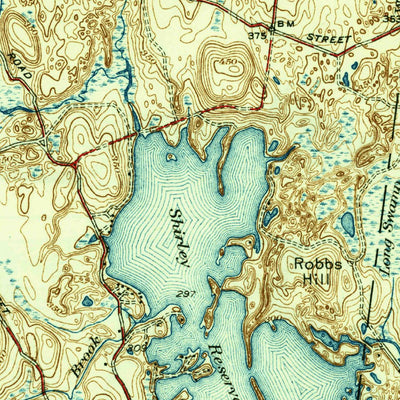 United States Geological Survey Shirley, MA (1939, 31680-Scale) digital map