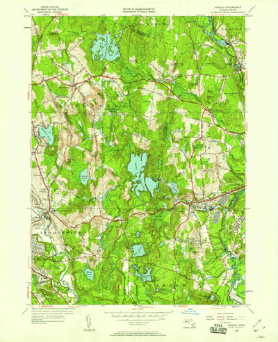 United States Geological Survey Shirley, MA (1950, 24000-Scale) digital map