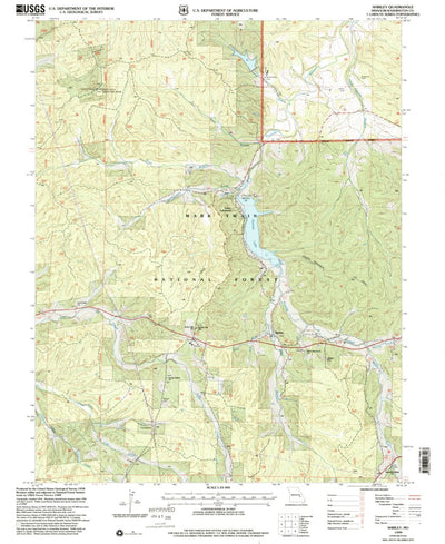 United States Geological Survey Shirley, MO (1999, 24000-Scale) digital map