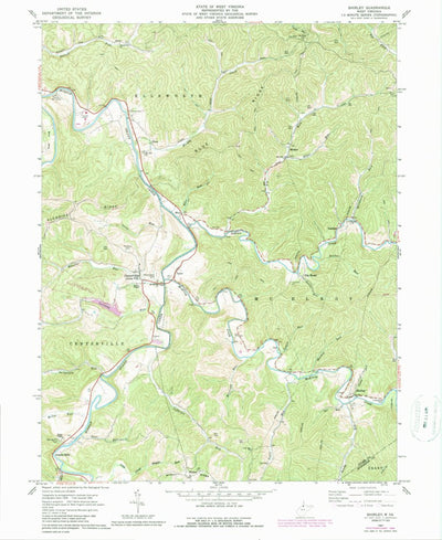 United States Geological Survey Shirley, WV (1961, 24000-Scale) digital map