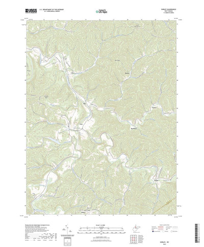United States Geological Survey Shirley, WV (2023, 24000-Scale) digital map