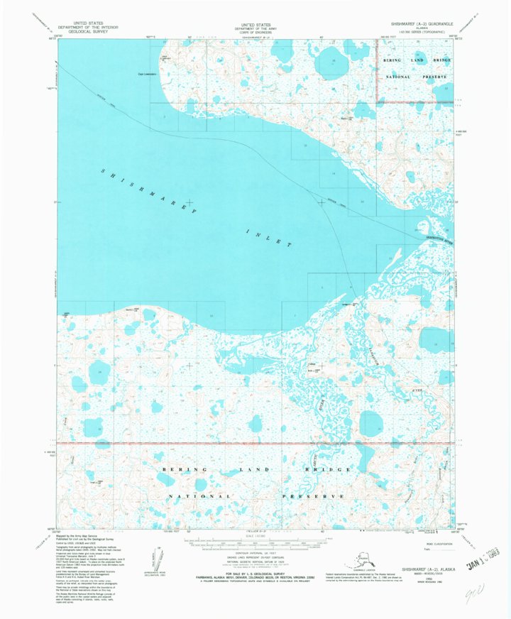 Shishmaref A-2, AK (1950, 63360-Scale) Map by United States Geological ...