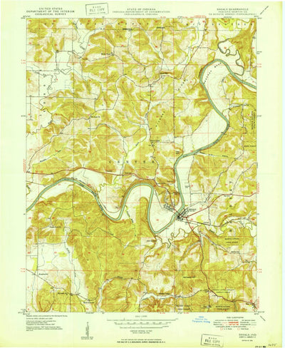 United States Geological Survey Shoals, IN (1950, 24000-Scale) digital map