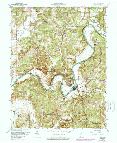 United States Geological Survey Shoals, IN (1960, 24000-Scale) digital map