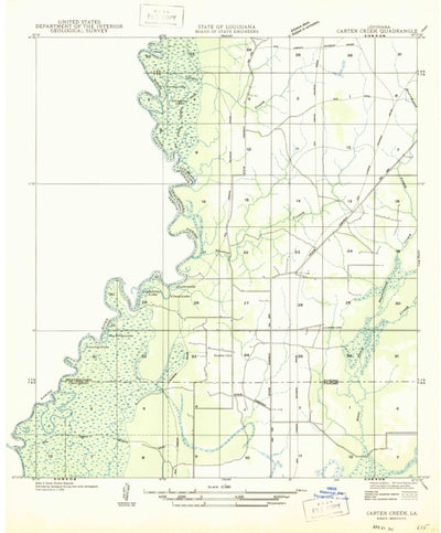 United States Geological Survey Shoats Creek, LA-TX (1947, 31680-Scale) digital map