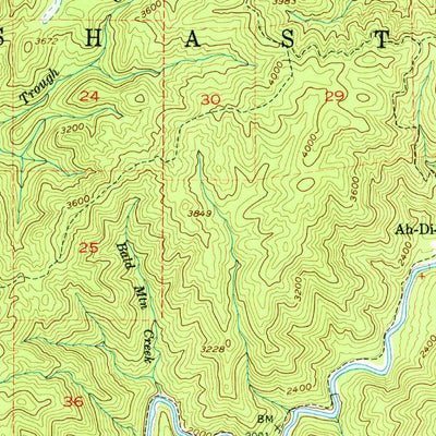United States Geological Survey Shoeinhorse Mountain, CA (1954, 62500-Scale) digital map