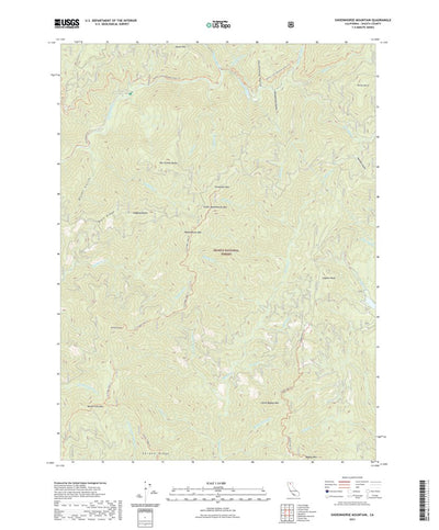 United States Geological Survey Shoeinhorse Mountain, CA (2021, 24000-Scale) digital map