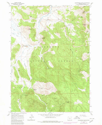 United States Geological Survey Shoestring Butte, OR (1964, 24000-Scale) digital map