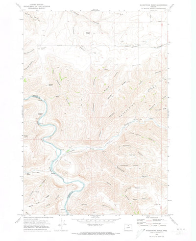 United States Geological Survey Shoestring Ridge, OR (1970, 24000-Scale) digital map