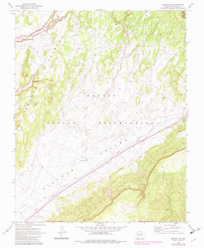 United States Geological Survey Shonto SE, AZ (1970, 24000-Scale) digital map