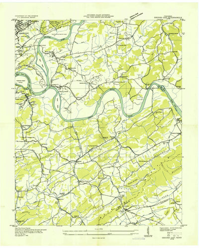 United States Geological Survey Shooks Gap, TN (1936, 24000-Scale) digital map