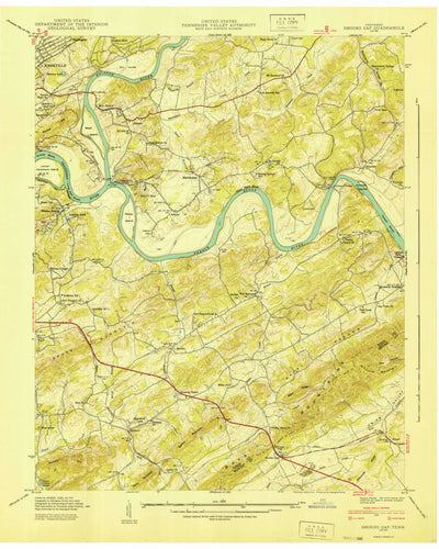United States Geological Survey Shooks Gap, TN (1940, 24000-Scale) digital map