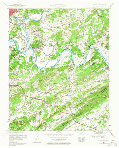United States Geological Survey Shooks Gap, TN (1953, 24000-Scale) digital map