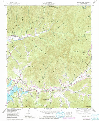 United States Geological Survey Shooting Creek, NC (1957, 24000-Scale) digital map
