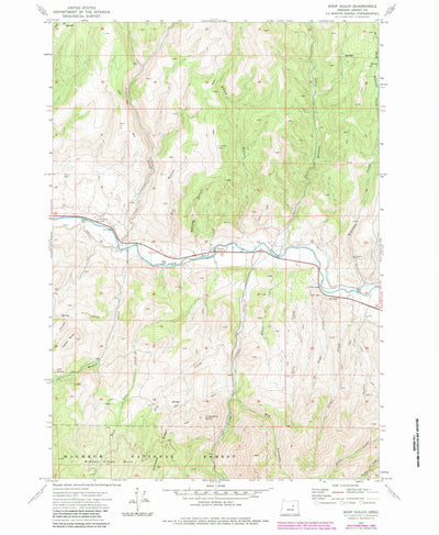 United States Geological Survey Shop Gulch, OR (1972, 24000-Scale) digital map