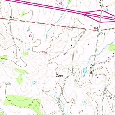 United States Geological Survey Shop Springs, TN (1958, 24000-Scale) digital map