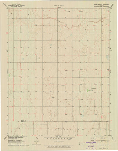 United States Geological Survey Shore Airport, KS (1973, 24000-Scale) digital map