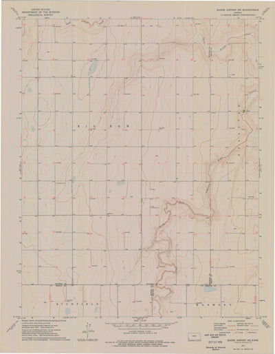 United States Geological Survey Shore Airport NE, KS (1974, 24000-Scale) digital map