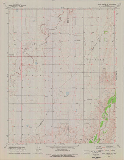 United States Geological Survey Shore Airport SE, KS (1974, 24000-Scale) digital map