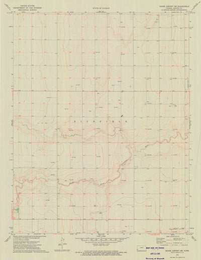 United States Geological Survey Shore Airport SW, KS (1973, 24000-Scale) digital map