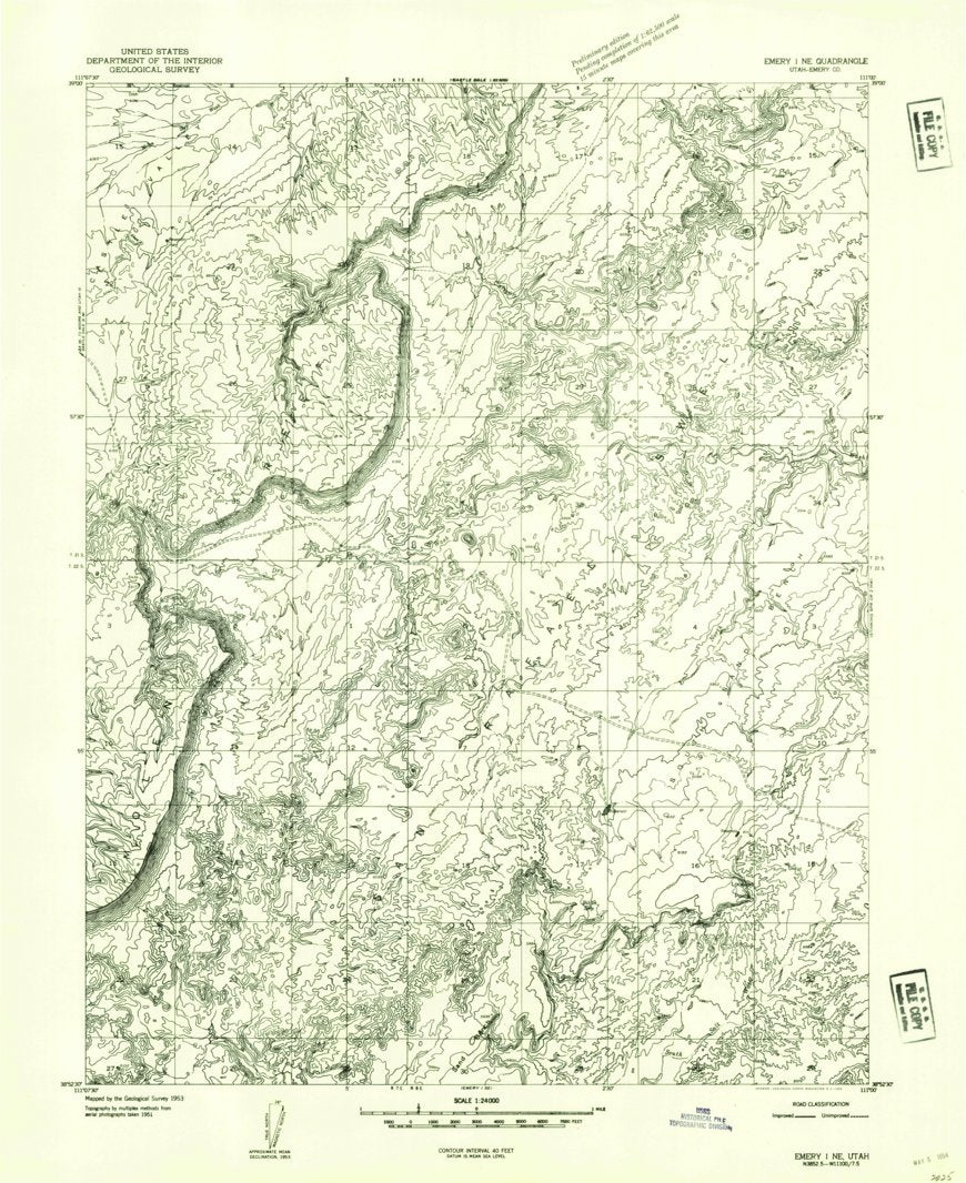 Short Canyon, UT (1953, 24000-Scale) Map by United States Geological ...