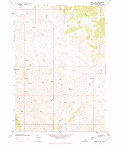 United States Geological Survey Short Creek, ID (1967, 24000-Scale) digital map