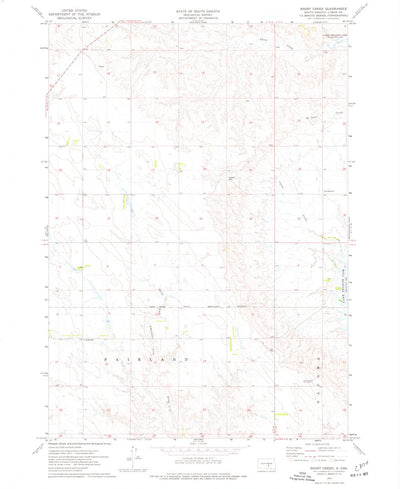 United States Geological Survey Short Creek, SD (1974, 24000-Scale) digital map