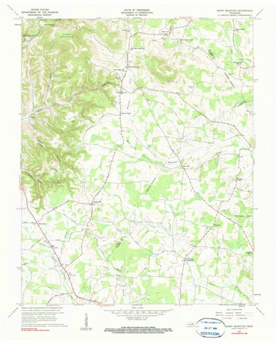 United States Geological Survey Short Mountain, TN (1960, 24000-Scale) digital map