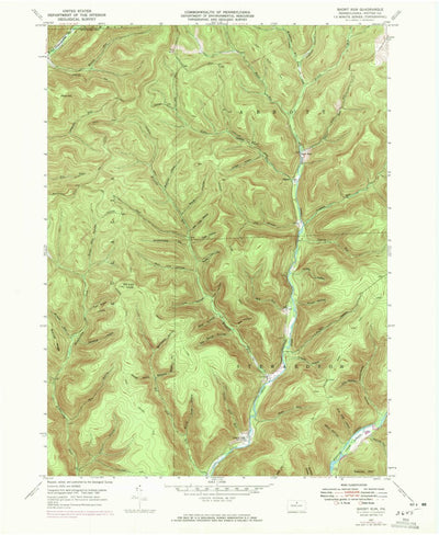 United States Geological Survey Short Run, PA (1947, 24000-Scale) digital map