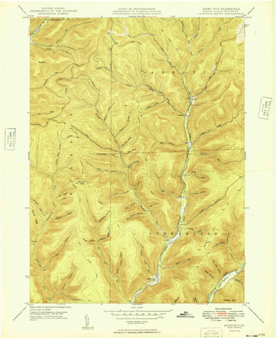 United States Geological Survey Short Run, PA (1949, 24000-Scale) digital map