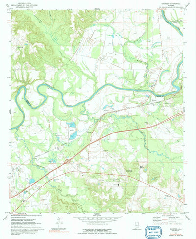 United States Geological Survey Shorter, AL (1971, 24000-Scale) digital map