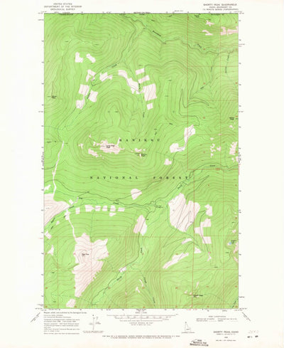 United States Geological Survey Shorty Peak, ID (1969, 24000-Scale) digital map