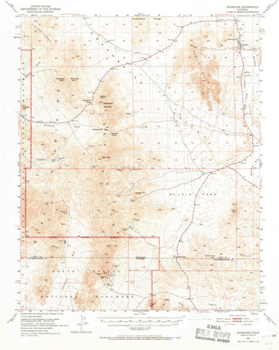 United States Geological Survey Shoshone, CA (1951, 62500-Scale) digital map