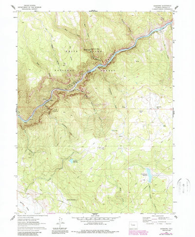 United States Geological Survey Shoshone, CO (1961, 24000-Scale) digital map