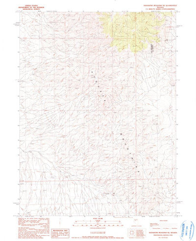United States Geological Survey Shoshone Meadows NE, NV (1990, 24000-Scale) digital map