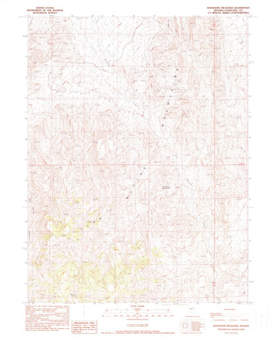 United States Geological Survey Shoshone Meadows, NV (1990, 24000-Scale) digital map