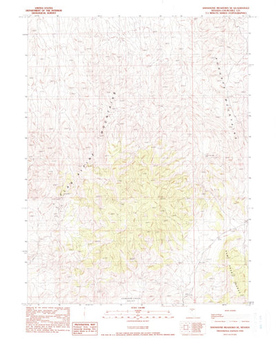 United States Geological Survey Shoshone Meadows SE, NV (1990, 24000-Scale) digital map