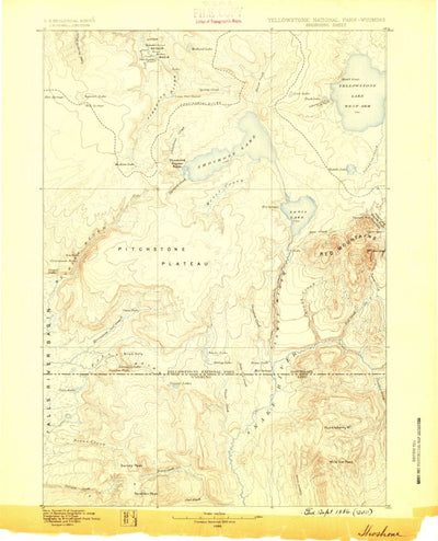 United States Geological Survey Shoshone, WY (1886, 125000-Scale) digital map