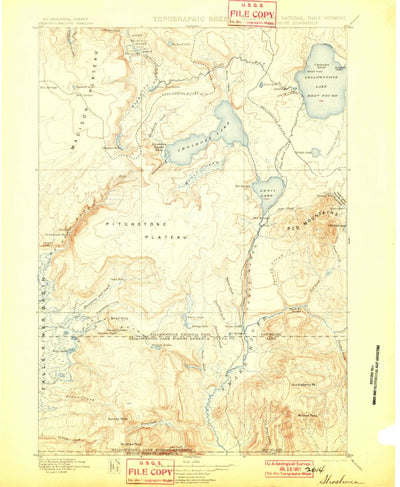 United States Geological Survey Shoshone, WY (1901, 125000-Scale) digital map