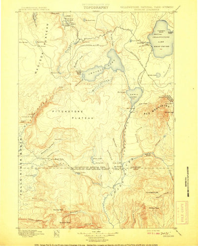 United States Geological Survey Shoshone, WY (1908, 125000-Scale) digital map