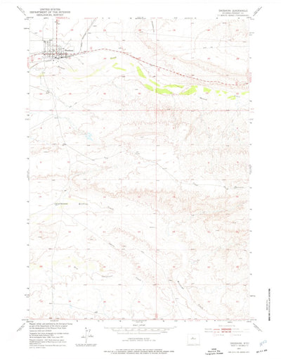 United States Geological Survey Shoshoni, WY (1951, 24000-Scale) digital map