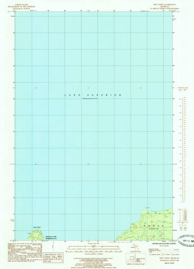 United States Geological Survey Shot Point, MI (1985, 24000-Scale) digital map