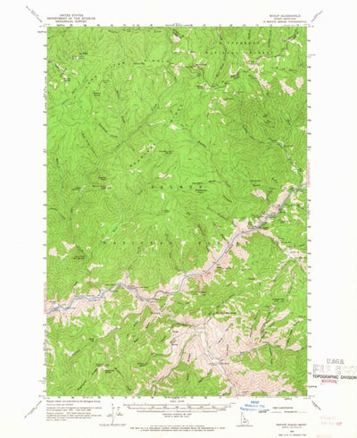 United States Geological Survey Shoup, ID-MT (1960, 62500-Scale) digital map