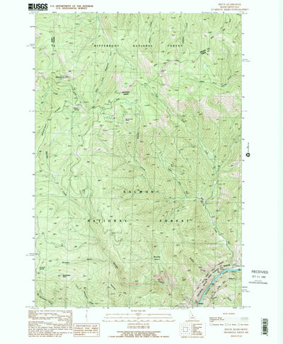 United States Geological Survey Shoup, ID-MT (1991, 24000-Scale) digital map