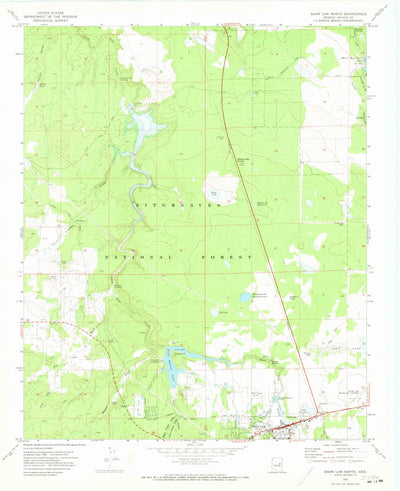 United States Geological Survey Show Low North, AZ (1970, 24000-Scale) digital map