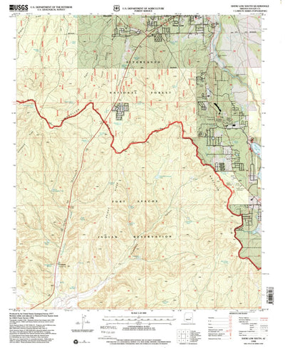 United States Geological Survey Show Low South, AZ (1998, 24000-Scale) digital map