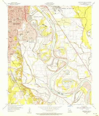 United States Geological Survey Shreveport East, LA (1955, 24000-Scale) digital map