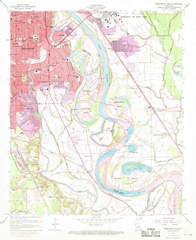 United States Geological Survey Shreveport East, LA (1959, 24000-Scale) digital map