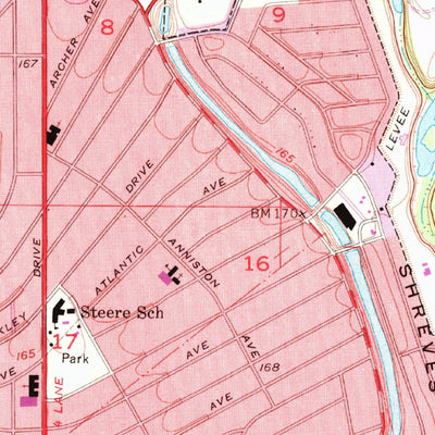 United States Geological Survey Shreveport East, LA (1959, 24000-Scale) digital map